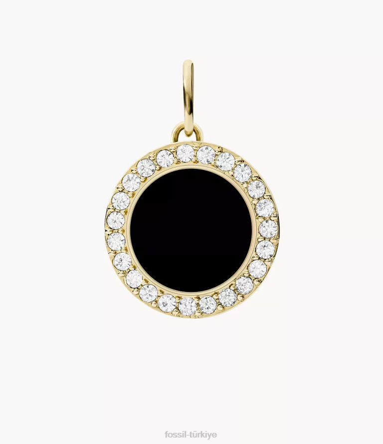 Fossil 6J041277 siyah oniks corra ah çok büyüleyici çekicilik takı kadınlar