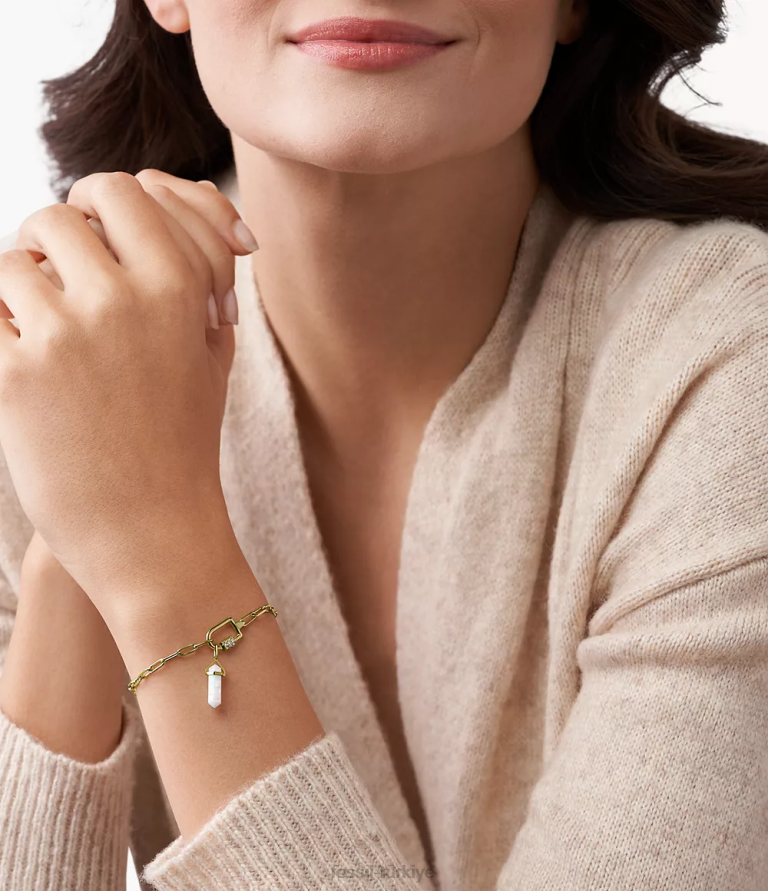 Fossil 6J041321 beyaz opal corra ah çok büyüleyici çekicilik takı kadınlar