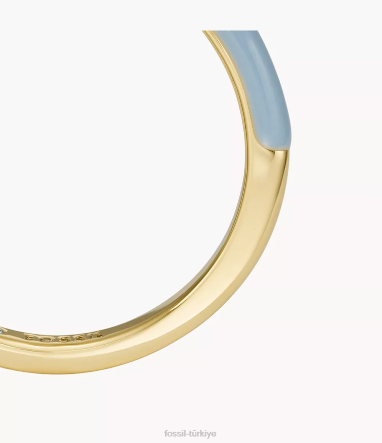 Fossil 6J041093 mor ve mavi renkli pop kristal yüzük takı kadınlar