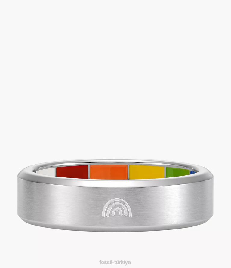 Fossil 6J041095 çok gurur paslanmaz çelik bant halkası takı kadınlar