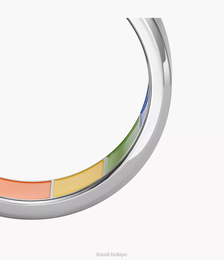 Fossil 6J041095 çok gurur paslanmaz çelik bant halkası takı kadınlar