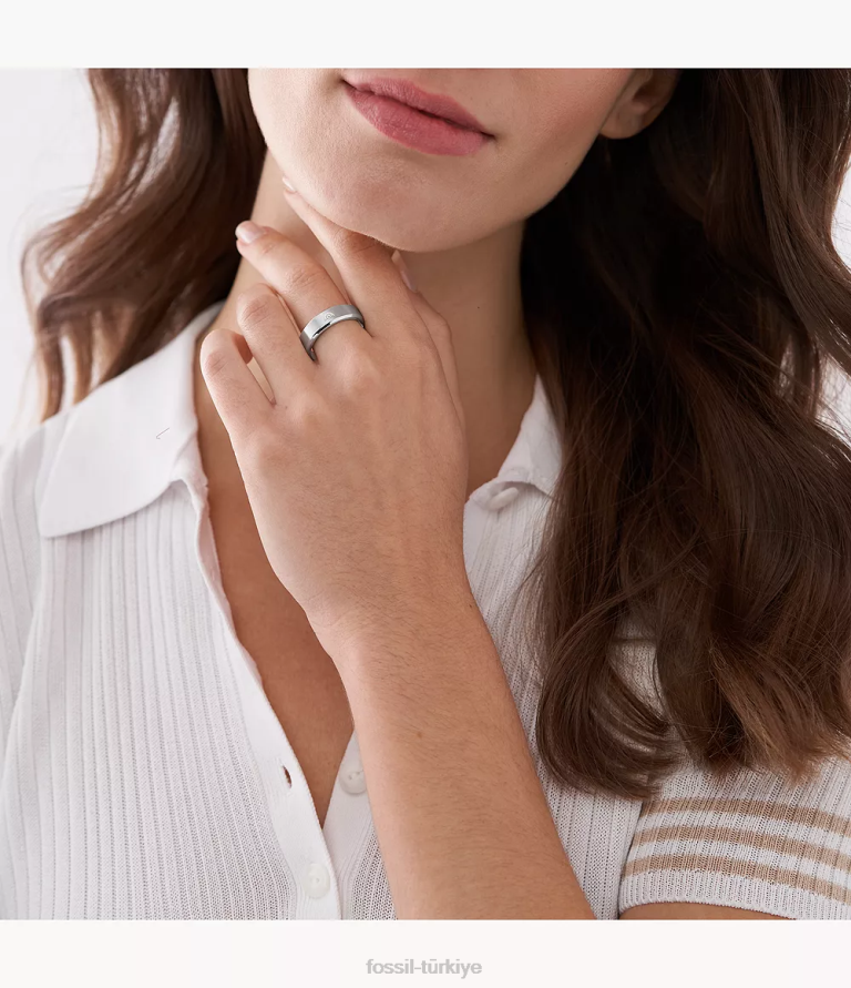 Fossil 6J041095 çok gurur paslanmaz çelik bant halkası takı kadınlar