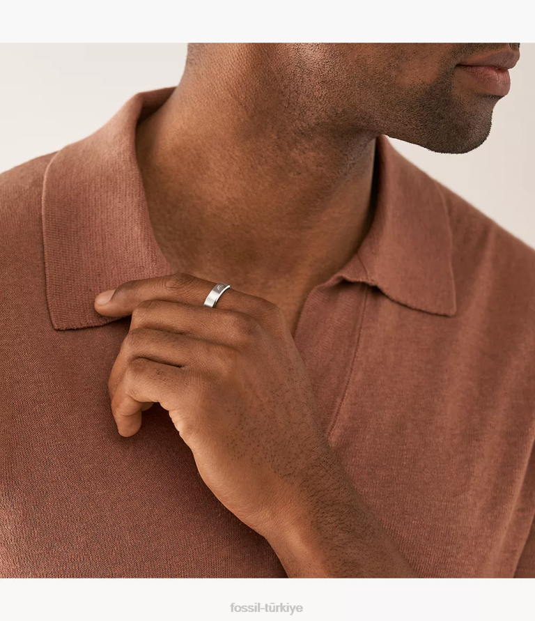 Fossil 6J041095 çok gurur paslanmaz çelik bant halkası takı kadınlar