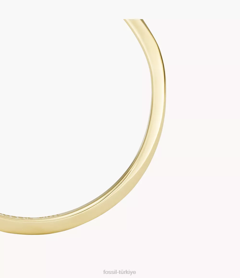 Fossil 6J041099 altın tonu sadie sevgi belirteçleri paslanmaz çelik toi et moi yüzük takı kadınlar