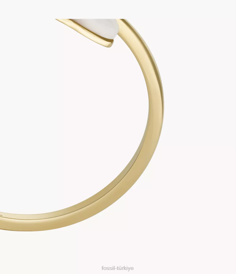 Fossil 6J041107 beyaz sedef parlak kanatlar kelebek yüzük takı kadınlar